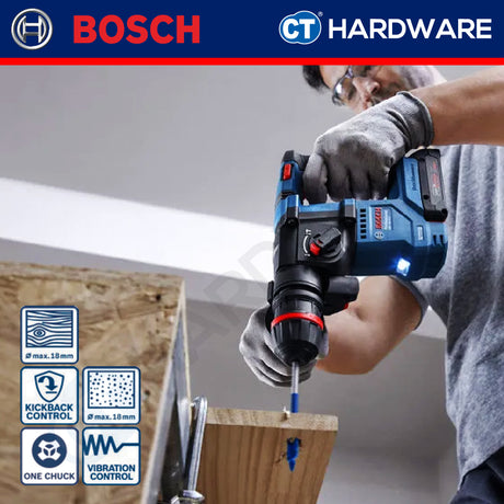 Bosch GBH 18V-18 X ONECHUCK Cordless Brushless 2 Mode SDS Plus Rotary Hammer 18V 18 MM [GBH18V18XONECHUCKSOLO]