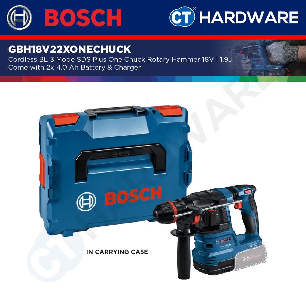 Bosch GBH18V22XONECHUCK Cordless Brushless 3 Mode SDS Plus One Chuck Rotary Hammer 18V | 1.9J