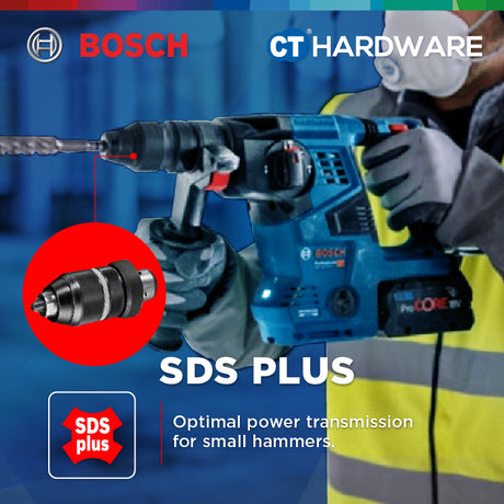Bosch GBH 18V-28 CF SOLO Cordless Brushless Rotary Hammer 18V 28MM Hammer Drilling Concrete Stone Masonry [GBH18V28CFSOLO]