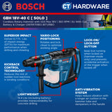 Bosch GBH 18V-40 C SOLO BITURBO Cordless Rotary Hammer with SDS Max 18V 9J [GBH18V40CSOLO]