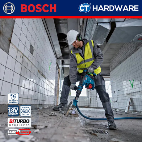Bosch GBH 18V-40 C SOLO BITURBO Cordless Rotary Hammer with SDS Max 18V 9J [GBH18V40CSOLO]