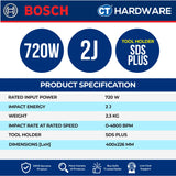 Bosch GBH 2-20 Professional Rotary Hammer with SDS Plus 720W [06112A60L0 | GBH220]