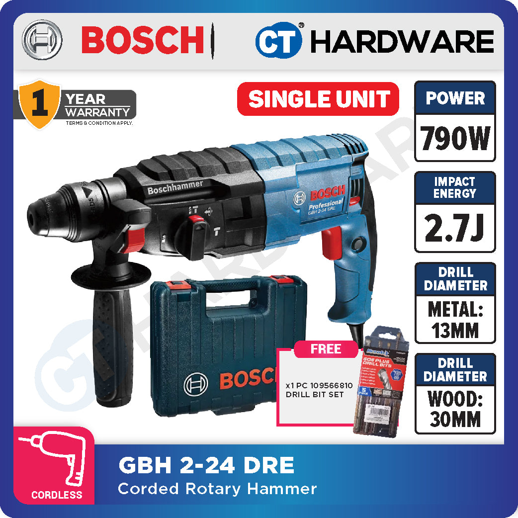 Bosch GBH2-24DRE Professional Rotary Hammer with SDS Plus 790W [06112721L0]