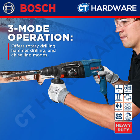 Bosch PRO GBH 2-26 F SDS Plus Rotary Hammer 830W 3J 26mm [06112544L0]