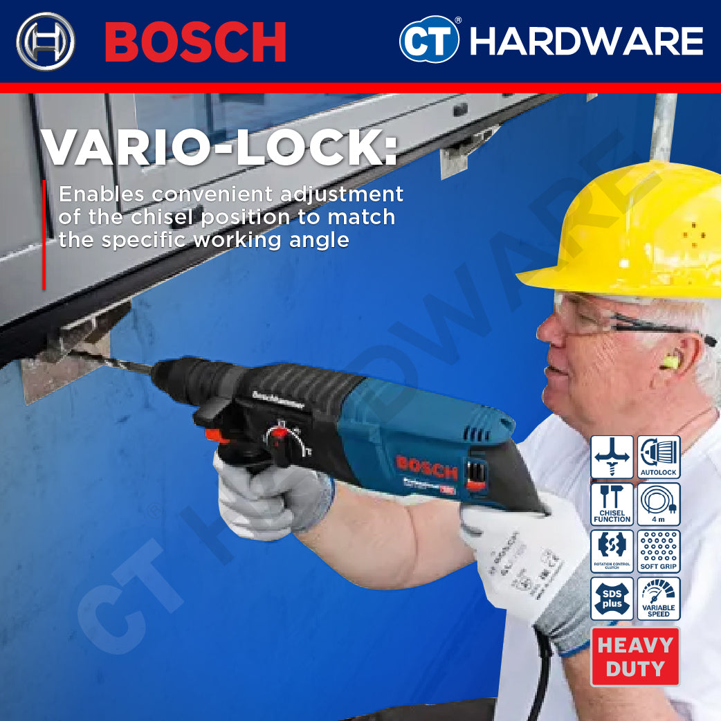 Bosch PRO GBH 2-26 F SDS Plus Rotary Hammer 830W 3J 26mm [06112544L0]