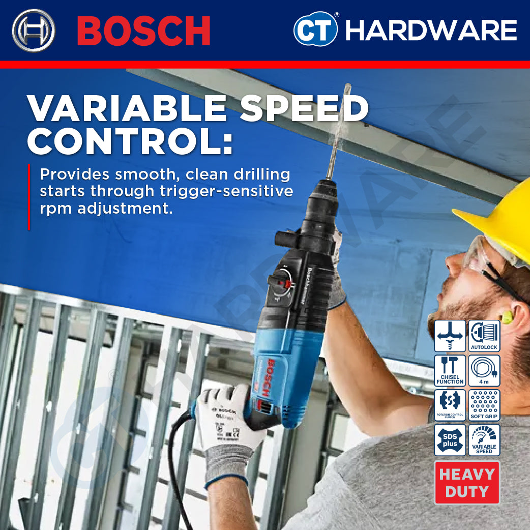 Bosch PRO GBH 2-26 F SDS Plus Rotary Hammer 830W 3J 26mm [06112544L0]