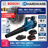 Bosch GBL 18V-750 SOLO Cordless Blower 18V without Battery & Charger, GBL18V750SOLO