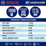 Bosch PRO GBM 38 Magnetic Core Drill 1050W 12-38mm [06011C50L0]