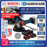 Bosch PRO GBR 18V-15 S Cordless Concrete Grinder 18V 06017762B0 (Body Only | 2-Battery)