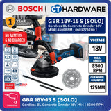 Bosch PRO GBR 18V-15 S Cordless Concrete Grinder 18V 06017762B0 (Body Only | 2-Battery)