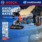 Bosch PRO GBR 18V-15 S Cordless Concrete Grinder 18V 06017762B0 (Body Only | 2-Battery)