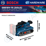 Bosch PRO GBS18V-75 Cordless Belt Sander 18V 06012C20080 (Body Only | 1-Battery | 2-Battery)