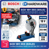 Bosch GCD 18V-355 SOLO Cordless Brushless Metal Cut-Off Saw 18V | 355MM | 0601B59000 + 1x 66T PRO Steel Blade Without Battery & Charger | GCD18V355SOLO