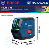 Bosch GCL 15-12 XG Green Line Combi Laser 1H+1V+2P (UP &  DOWN) GCL1512XG Line Combi Laser