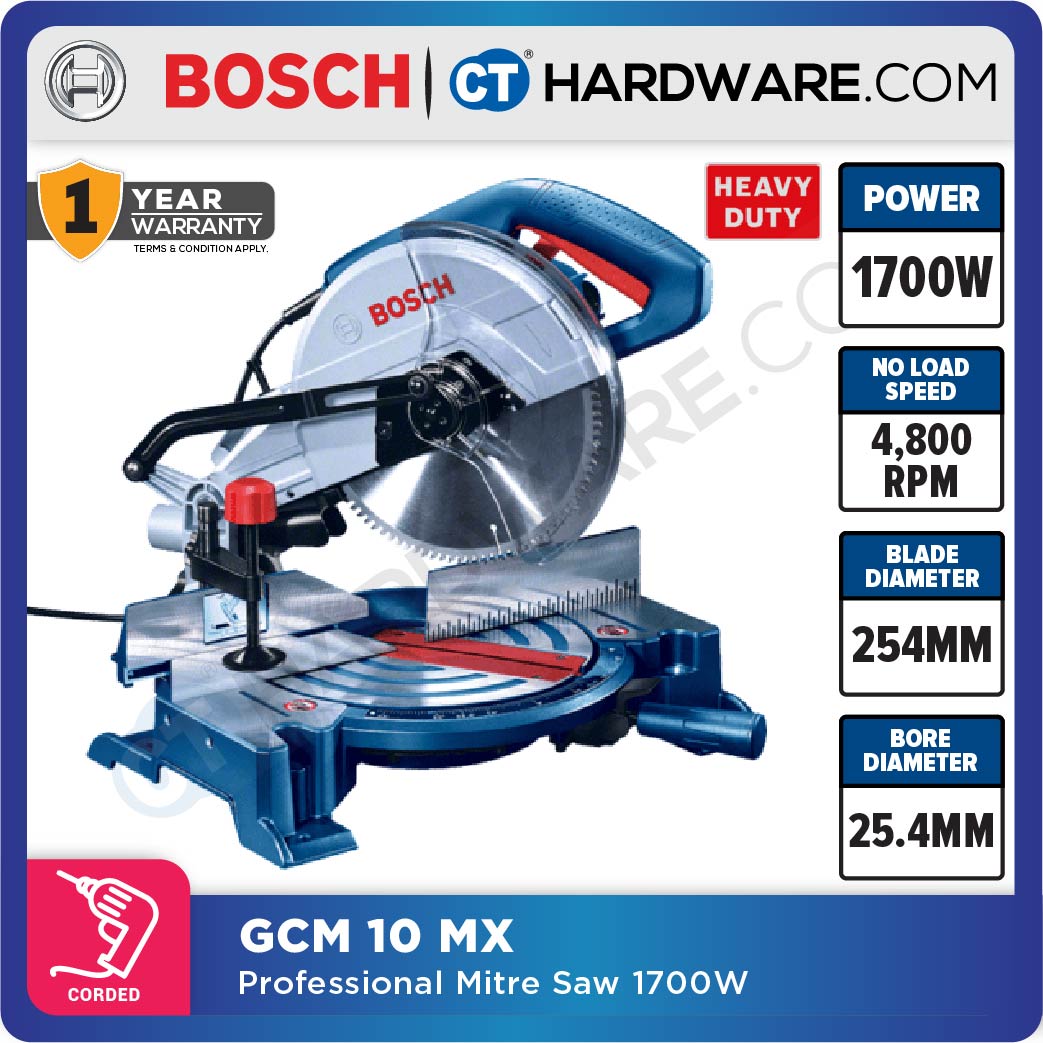 Bosch GCM 10 MX Professional Mitre Saw 10" 1700W [0601B290L0 | GCM10MX]