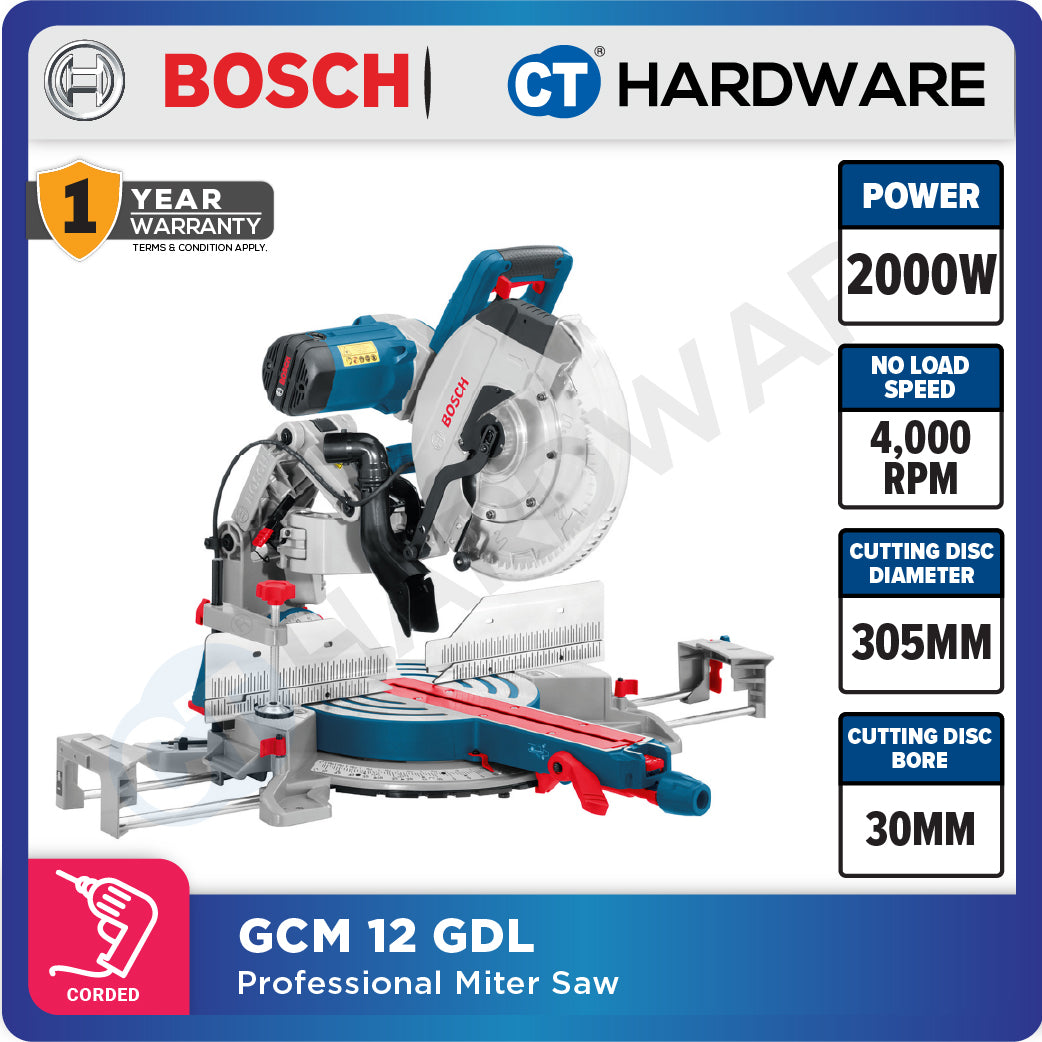 Bosch GCM 12 GDL Professional Mitre Saw 12" 2000W [0601B23670 | GCM12GDL]