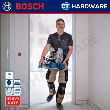 Bosch GCM18V216DSOLO Cordless BITURBO BL Sliding Compound Mitre Saw 18V | 216MM Without Battery & Charger [ SOLO UNIT ]