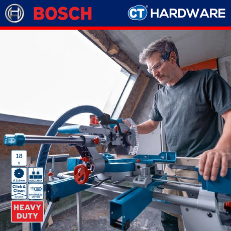 Bosch GCM18V216DSOLO Cordless BITURBO BL Sliding Compound Mitre Saw 18V | 216MM Without Battery & Charger [ SOLO UNIT ]