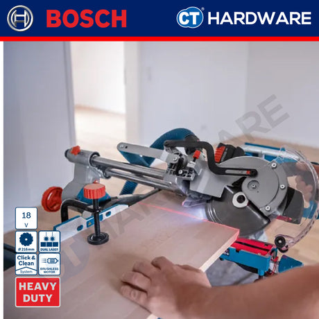 Bosch GCM18V216DSOLO Cordless BITURBO BL Sliding Compound Mitre Saw 18V | 216MM Without Battery & Charger [ SOLO UNIT ]