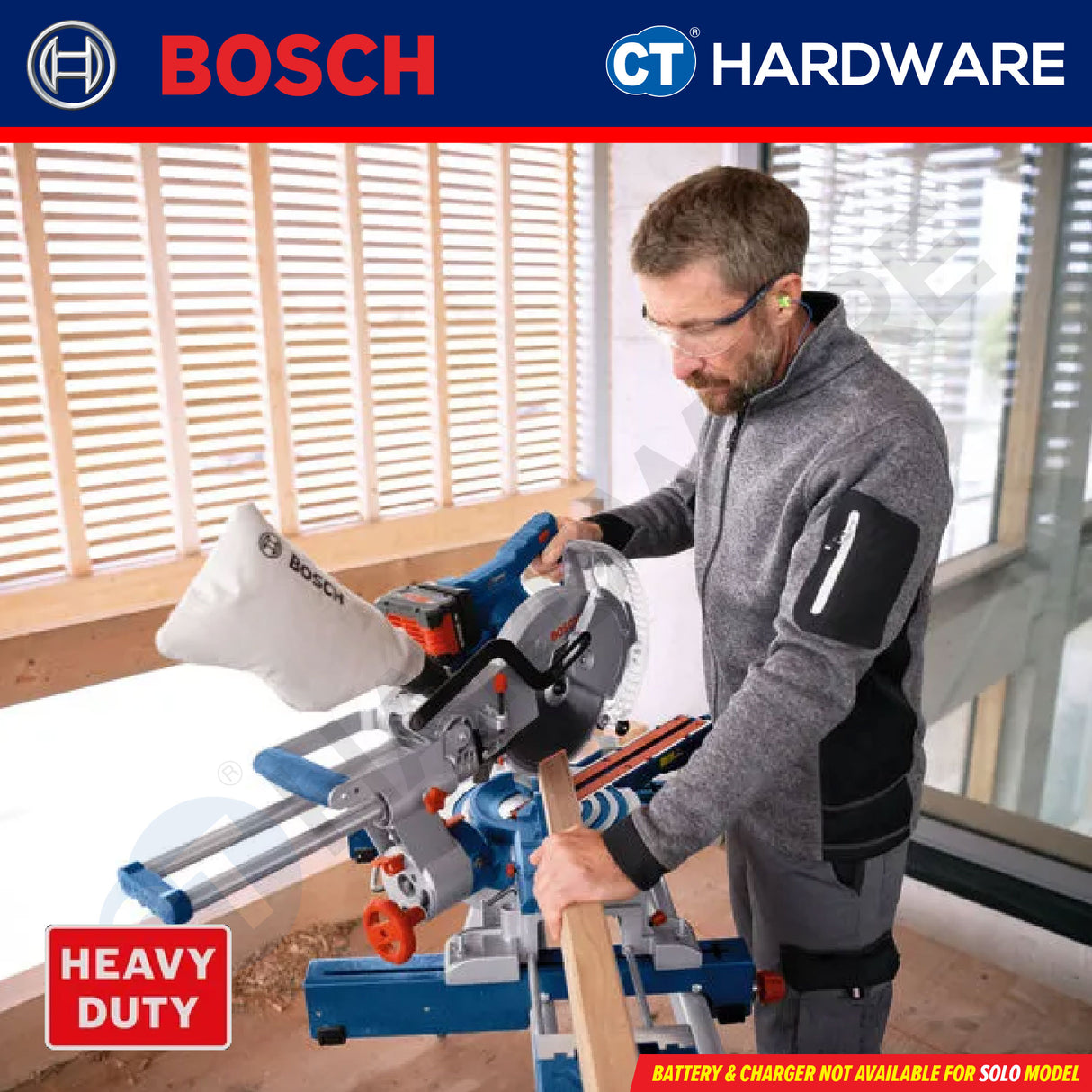 Bosch GCM 18V-254 D BITURBO Cordless Brushless Sliding Compound Mitre Saw 18V | 254mm