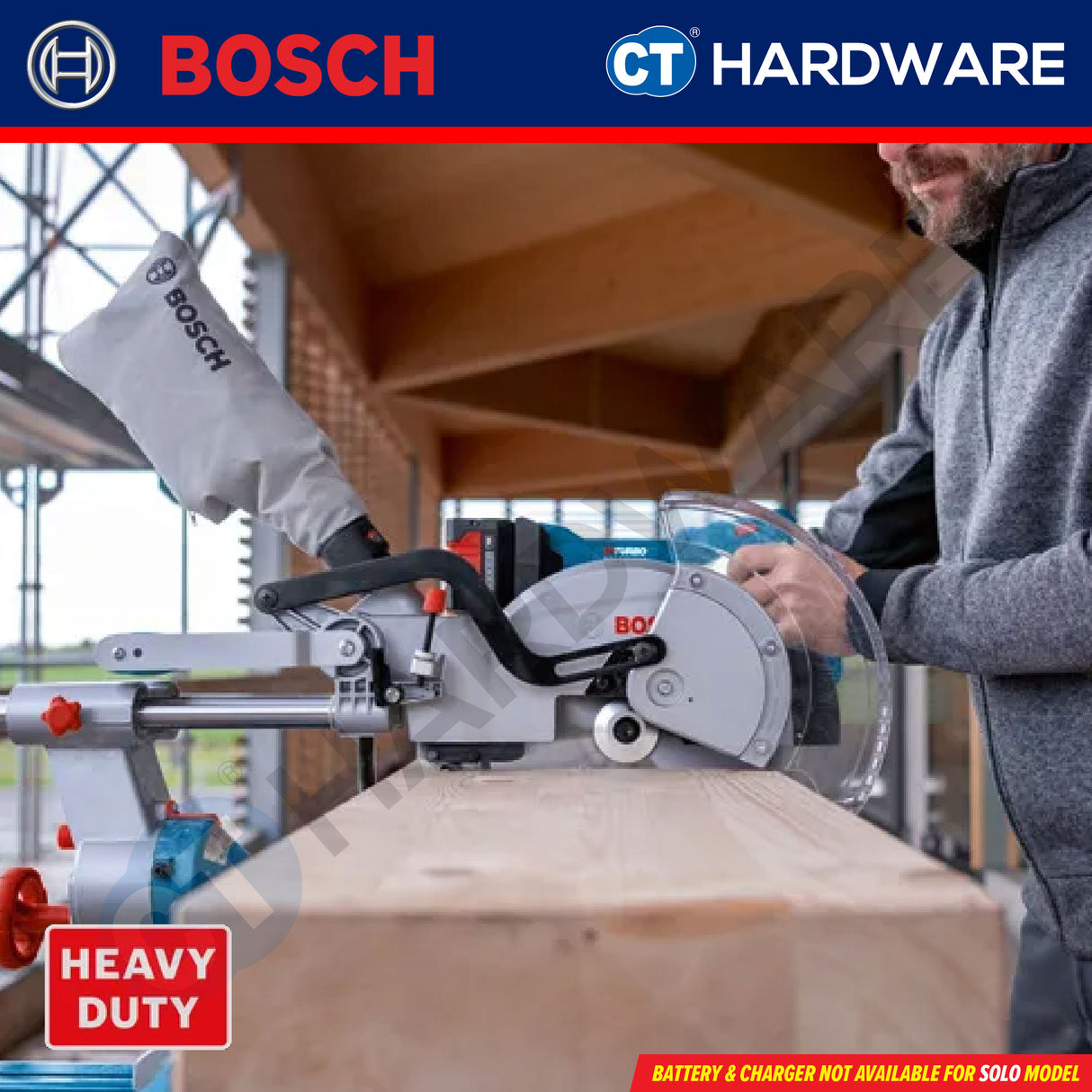 Bosch GCM 18V-254 D BITURBO Cordless Brushless Sliding Compound Mitre Saw 18V | 254mm