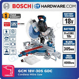 Bosch GCM 18V-305 GDC SOLO Cordless Mitre Saw BITURBO 18V 305mm [0601B430K0 | GCM18V305GDCSOLO]