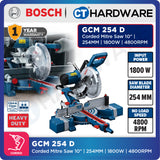 Bosch GCM 254 D Corded Mitre Saw 10" | 254MM | 1800W | 4800RPM | 0601B59000 [ GCM254D ]