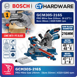 Bosch PRO GCM305-216S Mitre Saw 1300W 216mm 315mm Cutting Capacity [0601B610L0]