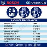 Bosch PRO GCM305-216S Mitre Saw 1300W 216mm 315mm Cutting Capacity [0601B610L0]