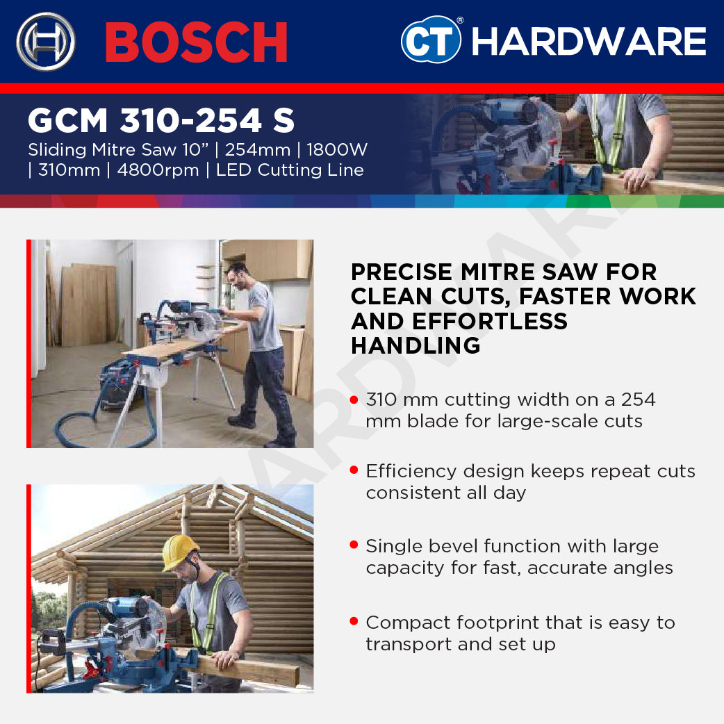 Bosch PRO GCM 310-254 S Mitre Saw 254mm 1800W [0601B532L0]