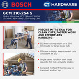 Bosch PRO GCM 310-254 S Mitre Saw 254mm 1800W [0601B532L0]