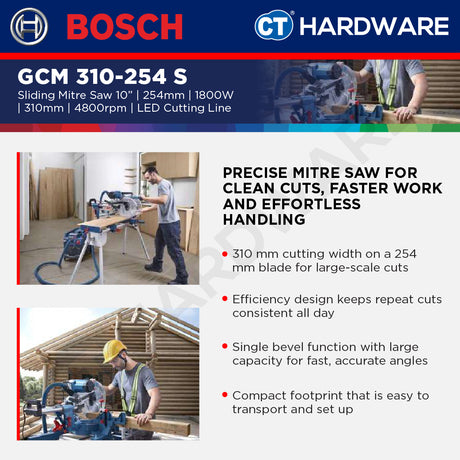Bosch PRO GCM 310-254 S Mitre Saw 254mm 1800W [0601B532L0]