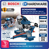 Bosch GCM340305D Corded Mitre Saw 305 MM | 1800 W | 4050 RPM | 25.4MM Bore Size