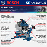 Bosch GCM340305D Corded Mitre Saw 305 MM | 1800 W | 4050 RPM | 25.4MM Bore Size