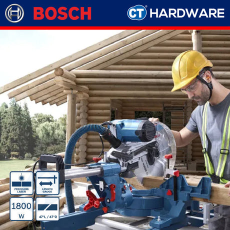 Bosch GCM340305D Corded Mitre Saw 305 MM | 1800 W | 4050 RPM | 25.4MM Bore Size