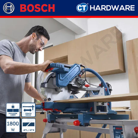 Bosch GCM340305D Corded Mitre Saw 305 MM | 1800 W | 4050 RPM | 25.4MM Bore Size