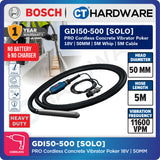 Bosch PRO GDI50-500 Concrete Vibrator Poker 50mm 5m Whip [06019P9500]