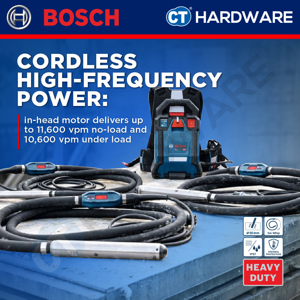 Bosch PRO GDI50-500 Concrete Vibrator Poker 50mm 5m Whip [06019P9500]