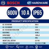 Bosch PRO GDM 600-15 Digital Multimeter 600V 10A AC/DC IP65 [0601077300]