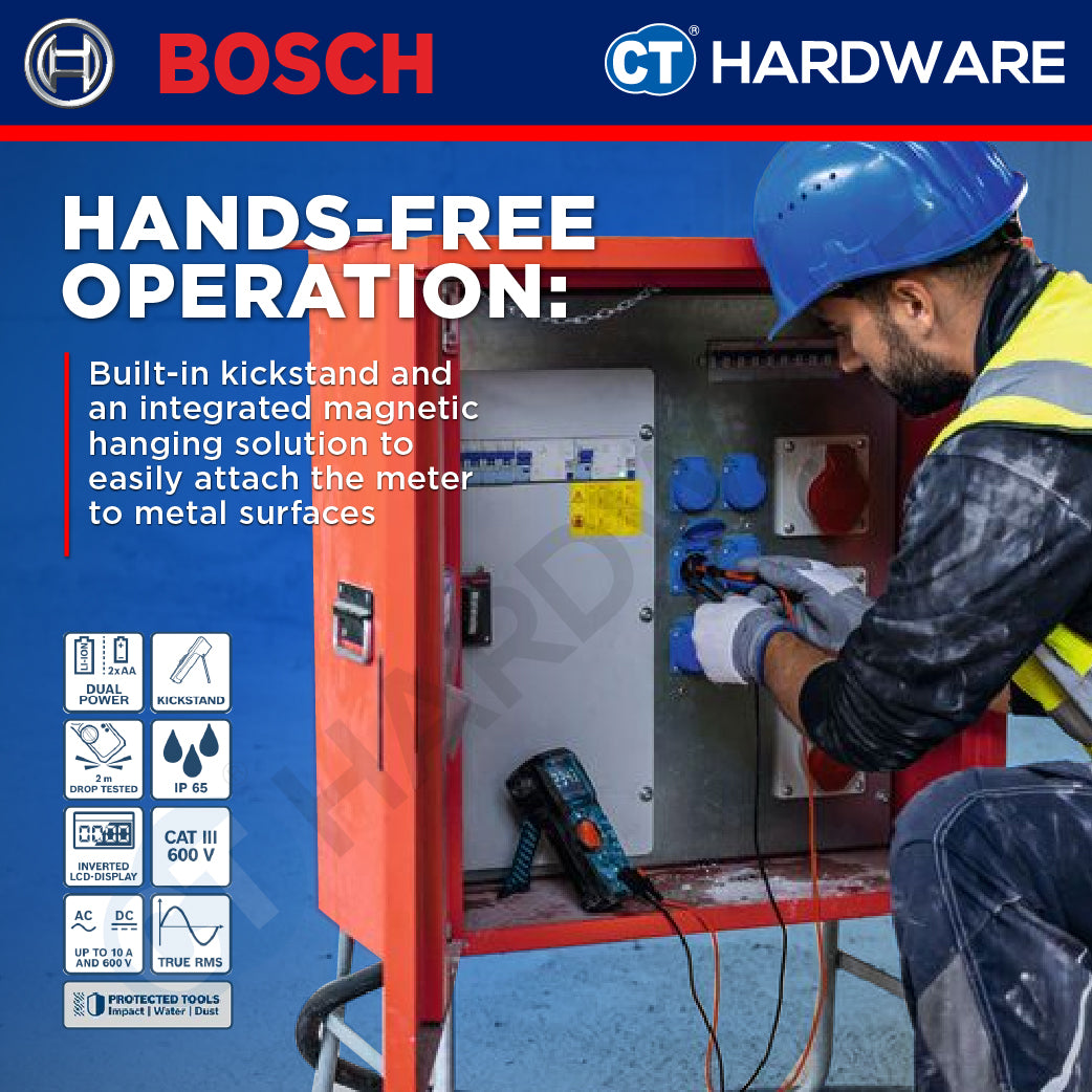 Bosch PRO GDM 600-15 Digital Multimeter 600V 10A AC/DC IP65 [0601077300]