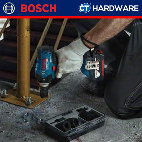 Bosch GDS 18V-400 Professional Cordless Brushless Impact Wrench 18V 1/2" 400Nm | Full Set | SOLO | 1-Battery [06019K00L0 | GDS18V400]