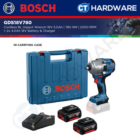 Bosch GDS18V-780 Cordless Brushless Impact Driver/Wrench 18V 780NM [SOLO | KIT PACK]
