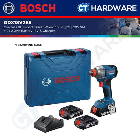 Bosch GDX18V285 Cordless Brushless Impact Driver/Wrench 18V 1/2" 285NM [SOLO | KIT PACK]