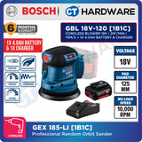 Bosch GEX 185-LI SOLO Professional Brushless Random Orbit Sander 18V, 125MM Without Battery & Charger GEX185LISOLO