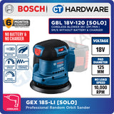 Bosch GEX 185-LI SOLO Professional Brushless Random Orbit Sander 18V, 125MM Without Battery & Charger GEX185LISOLO