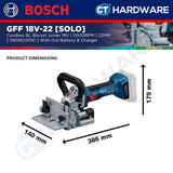 Bosch PRO GFF 18V-22 Cordless Biscuit Joiner 18V 0601620100 (Body Only | 1-Battery | 2-Battery)