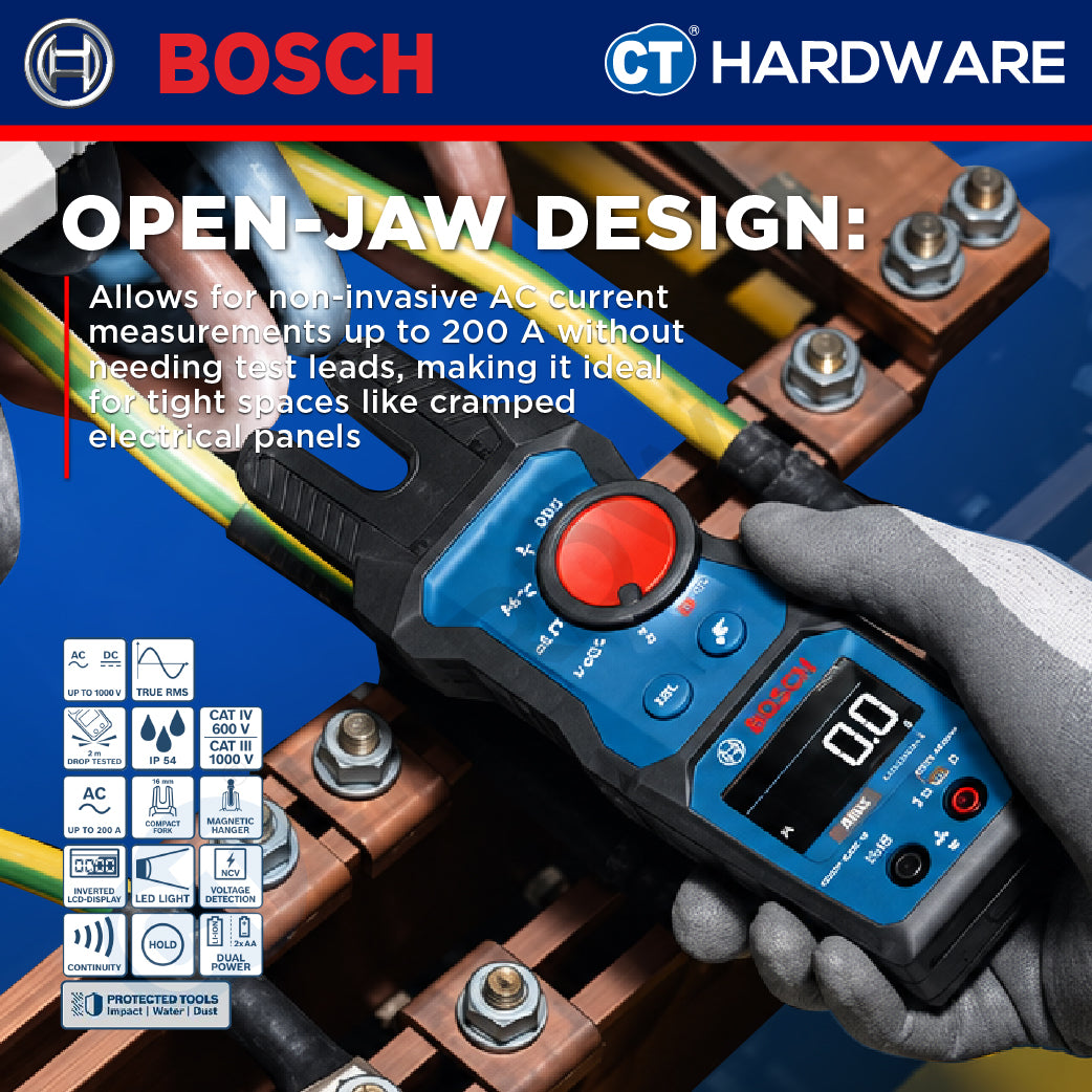 Bosch PRO GFM 1000-15 Fork Meter 1000V 200A AC IP54 [0601077400]