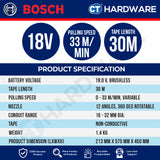 Bosch PRO GFT 18V-30 Cordless Brushless Fish Tape 18V 30m Solo [06019T00K0]