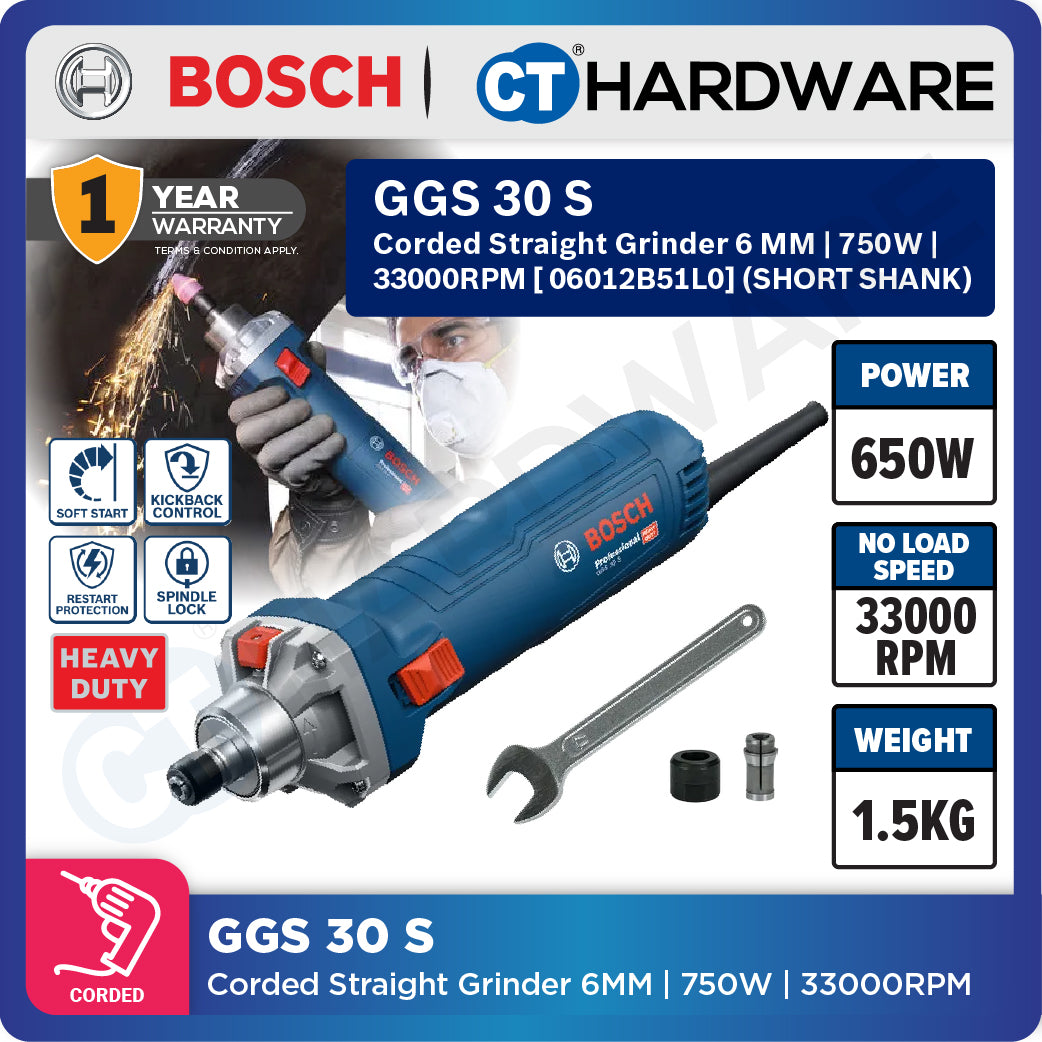 Bosch PRO GGS 30 S Straight Grinder 750W 06012B51L0