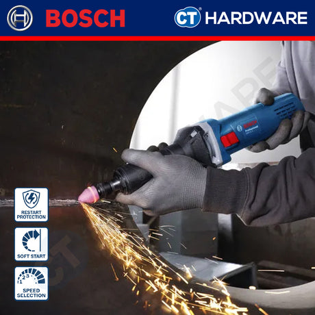 Bosch GGS 5 LS Straight Grinder 6mm 550W Longer Shank